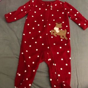 0-3m fleece girls sleeper